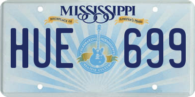 MS license plate HUE699