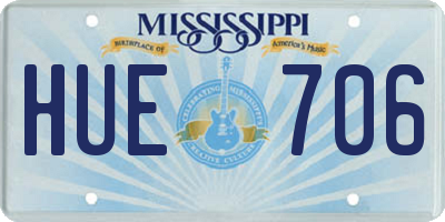 MS license plate HUE706