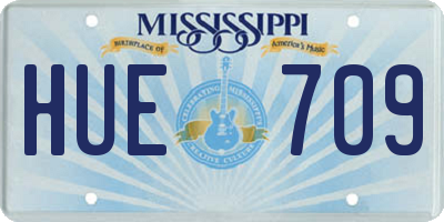 MS license plate HUE709