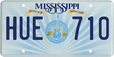 MS license plate HUE710