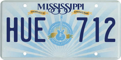 MS license plate HUE712