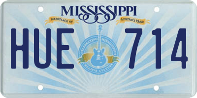 MS license plate HUE714