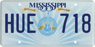 MS license plate HUE718