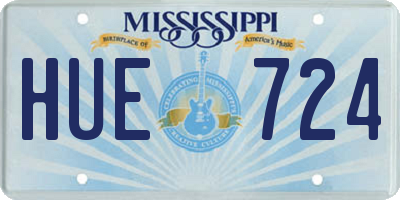 MS license plate HUE724