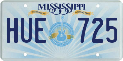 MS license plate HUE725