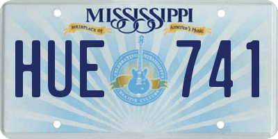 MS license plate HUE741