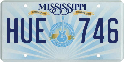 MS license plate HUE746