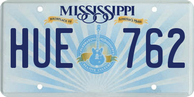 MS license plate HUE762