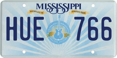 MS license plate HUE766
