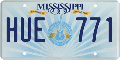 MS license plate HUE771