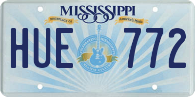 MS license plate HUE772