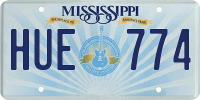 MS license plate HUE774