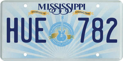 MS license plate HUE782