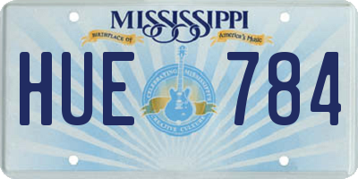 MS license plate HUE784