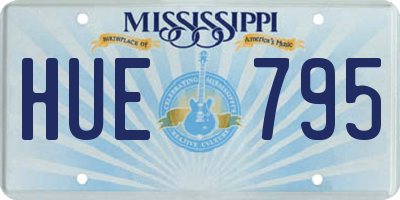 MS license plate HUE795