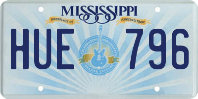 MS license plate HUE796