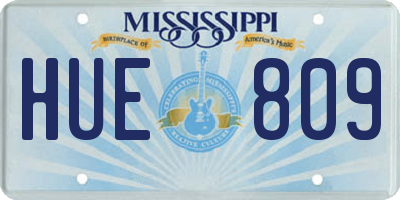 MS license plate HUE809