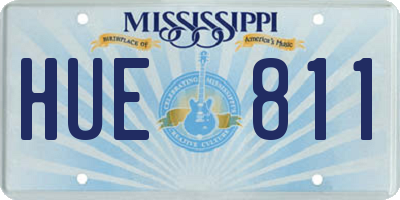 MS license plate HUE811