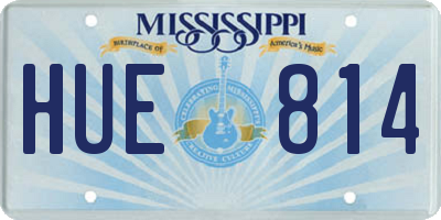 MS license plate HUE814