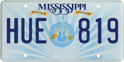 MS license plate HUE819