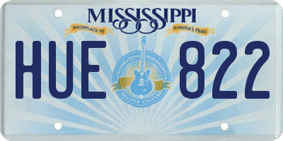 MS license plate HUE822