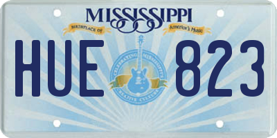 MS license plate HUE823