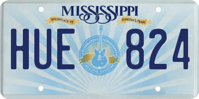 MS license plate HUE824