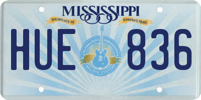 MS license plate HUE836