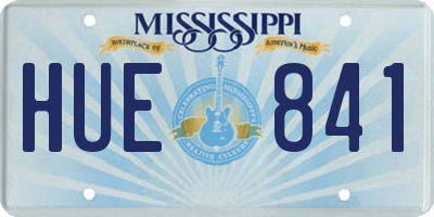 MS license plate HUE841