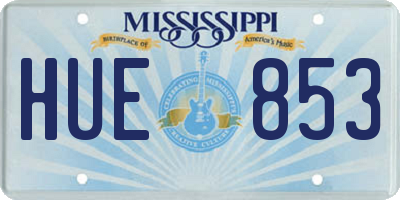 MS license plate HUE853