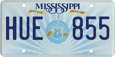MS license plate HUE855
