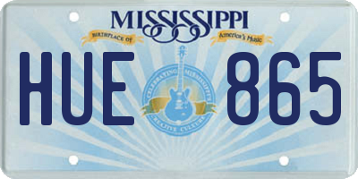MS license plate HUE865