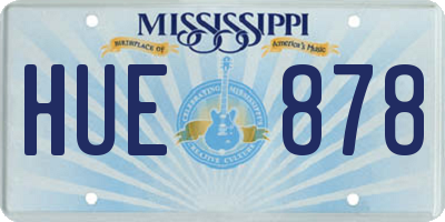 MS license plate HUE878