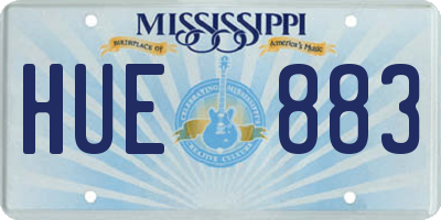 MS license plate HUE883