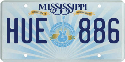 MS license plate HUE886