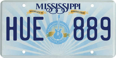 MS license plate HUE889
