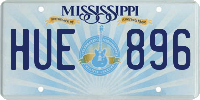 MS license plate HUE896