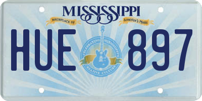 MS license plate HUE897