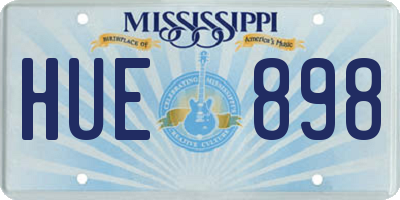 MS license plate HUE898