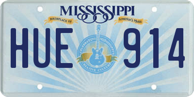 MS license plate HUE914