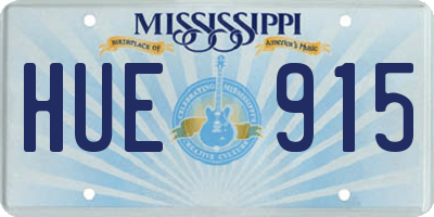 MS license plate HUE915