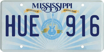 MS license plate HUE916