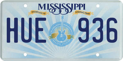MS license plate HUE936