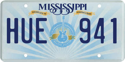 MS license plate HUE941