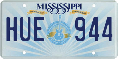 MS license plate HUE944