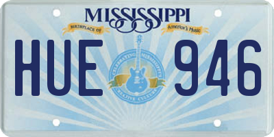 MS license plate HUE946