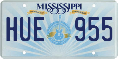 MS license plate HUE955