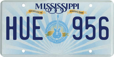 MS license plate HUE956