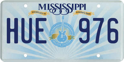 MS license plate HUE976