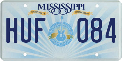 MS license plate HUF084